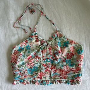 American Eagle Outfitters Floral Camisole - Red and Blue